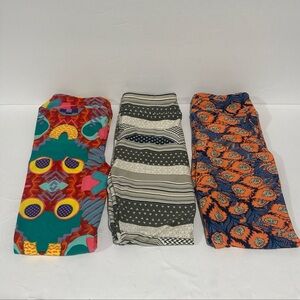 LuLaRoe NWOT Kids Leggings L/XL Lot of 3 Pairs! Floral, Stripes, Geometric!